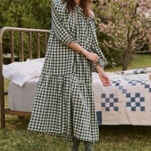 the GREAT. green gingham dress, sz 3 ( medium, large )